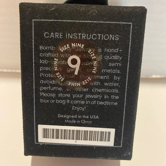 Bomb Party Ring 9 Hustle And Heart Luxe Band Smokey Topaz Brown Tourmaline W/CZ - Picture 7 of 7